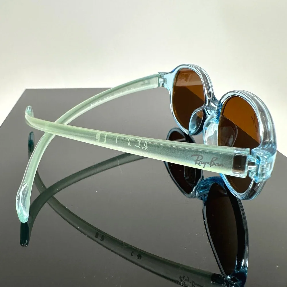Ray-Ban Sunglasses Kids RJ9187S 7081/3 Oval Translucent Blue Ages 0-4 Toddler